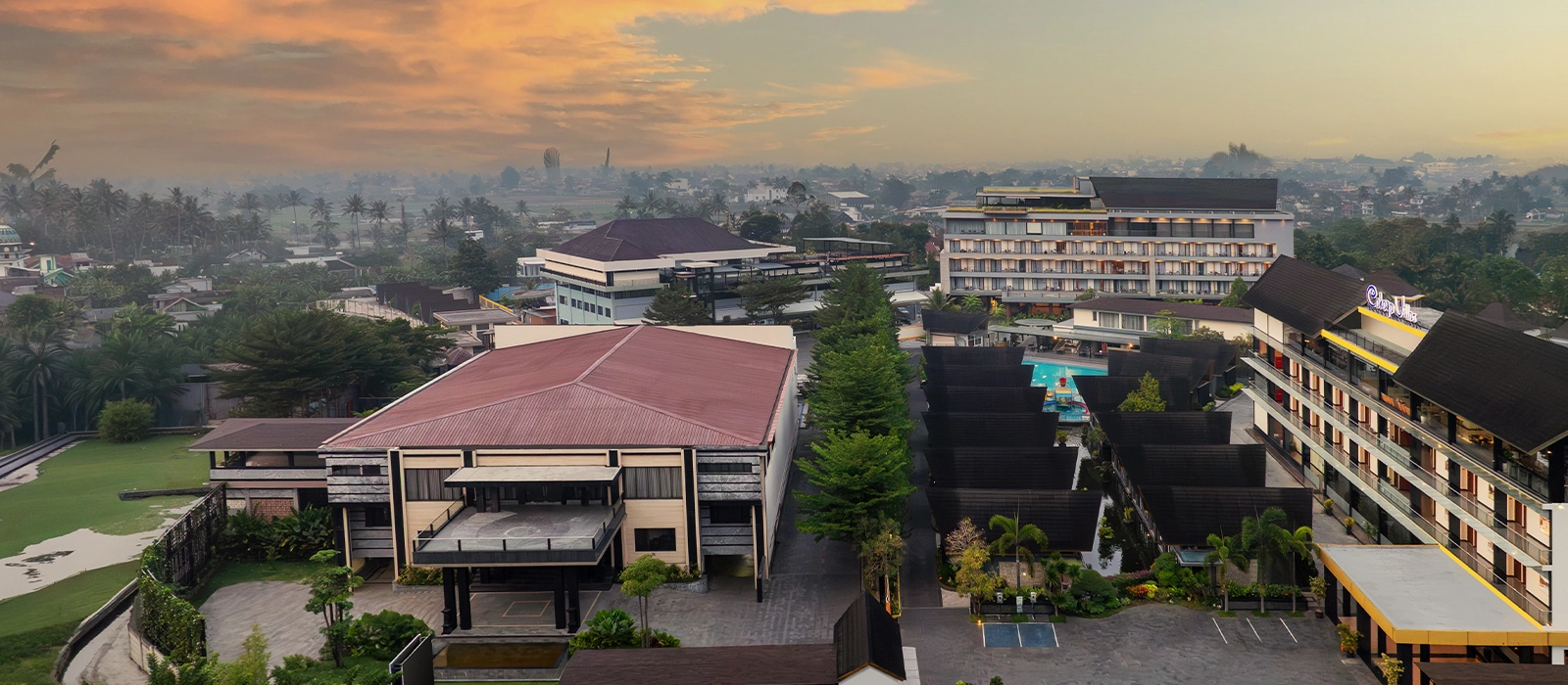 Area Cahaya Villa Hotel Garut dari udara